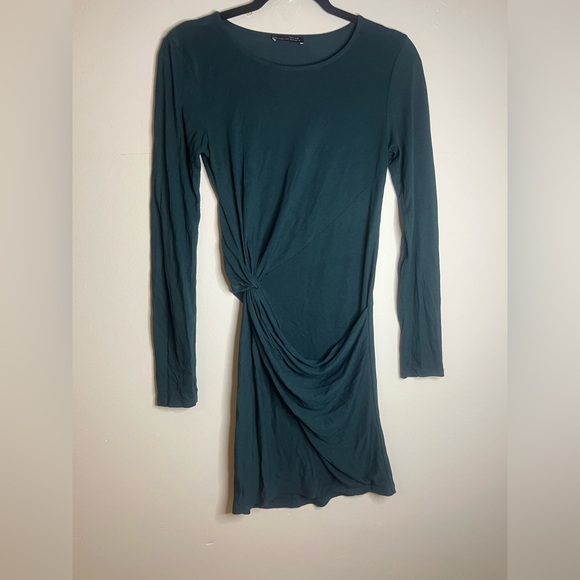 Zara W&B Collection Green Tie Knot Front, Green Dress, Women’s Size Medium - Picture 3 of 7